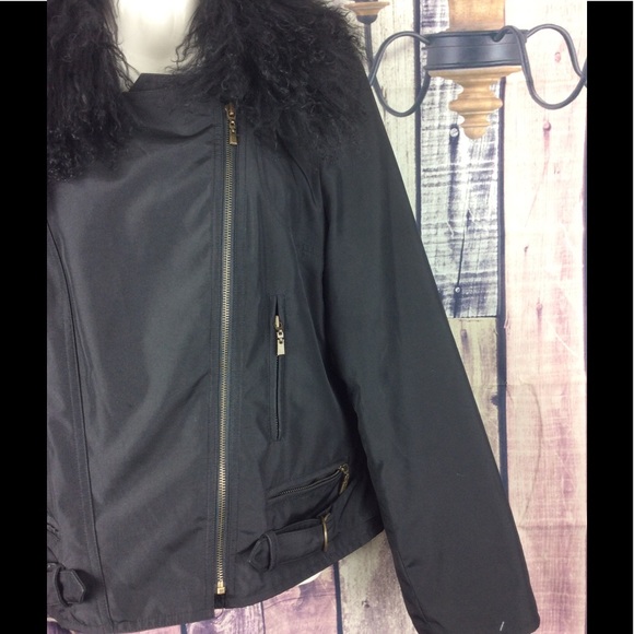 Donatella jacket w/detachable fur collar M - Picture 2 of 8